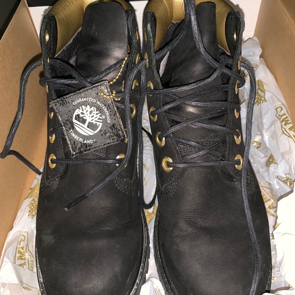 Limited edition black and gold Timberland boots. - Picture 2 of 7